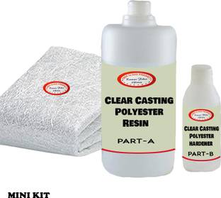Raman fiber glass Polyester Resin Fiber glass Repair Kit 250gm Fiber 15x15 inch mini kit