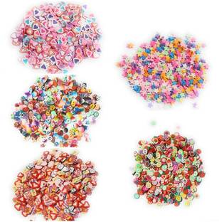 Ditya Crafts Polymer Chips for Resin Art & Craft Set of 5 / Colorful Plastic Glitters