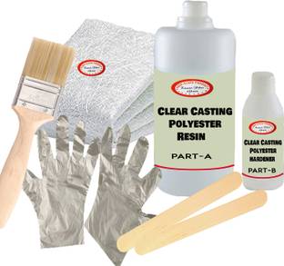 Raman fiber glass Clear Casting Polyester Resin Fiber With all kit 500gm