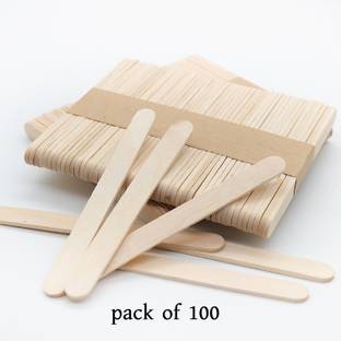 Nayan Enterprise Pack of 100 ice cream stick, collor -wooden