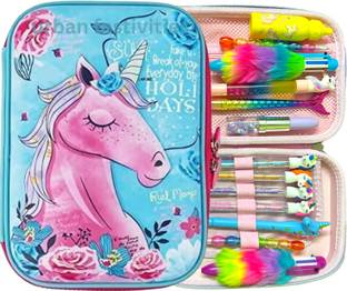 Urban Festivities Unicorn Stationery Set for Girls School Set Pencil Box for girls Gift Set