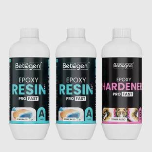 Betogen Epoxy Resin 2:1 Ratio Resin And Hardener 3000gm Set For Art And Craft