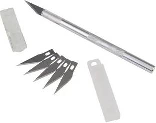 KEYKART Steel Craft Knife with Pencil Grip – Ideal for Detailing & Cutting