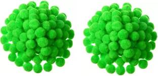 MOREL GREEN POM POM BALL 20 MM FOR JEWELRY & TORAN MAKING, MACRAME, ART (PACK OF 100)