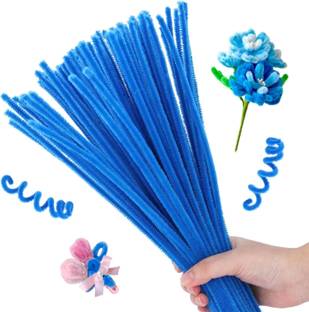 Prescent Pipe Cleaner Light Blue 100pcs for Hobby Craft, Scrapbooking, DIY & more