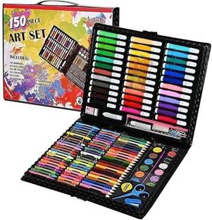 ROZZBY Children Deluxe Art Drawing Crayon Color Set for Kids Supplies (150 Pcs Set)