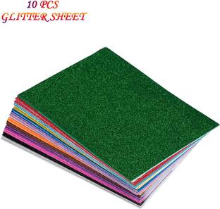 SAFESEED Glitter Foam sheets (Pack of 10 , Multicolor) For Craft , School projects , DIY