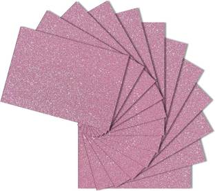 SKYGOLD GLITTER SHEETS FOR ART & CRAFT PROJETCS PACK OF 10 SHEETS (LIGHT PINK )