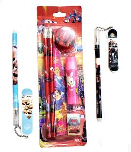 ShopTalk School Pencil eraser set with BTS Pen Skateboard combo