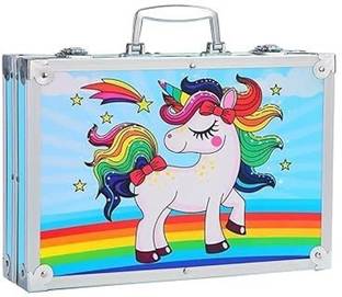 pavya Unicorn Art Set for Kids, 145 Pieces Drawing Kit, Oil Pastels, Paint Brushes