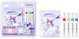PRICHI KUROMI Watercolor Book Paint Set with Washable Markers and Sketchbook
