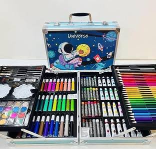 केट्रेडिंग 145PC ART SET SUITCASE SPACE THEME