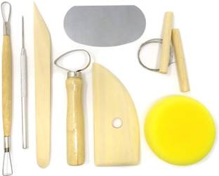 53 Arts 8-Piece Wooden Pottery Clay Wax Tool Kit