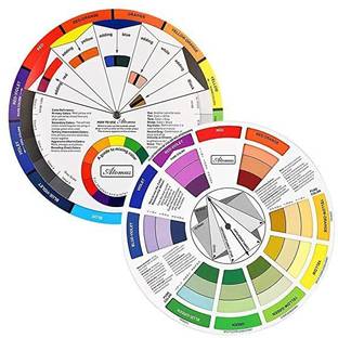 लेविन Color Wheel Paint Mixing Learning Guide Art Class for Makeup Blending BoardChart