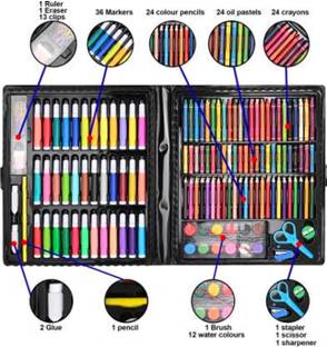 PARAM ENTERPRISE Children Deluxe Art Drawing Color Set For Kids Case Art & Craft 150 PCS