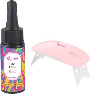 OYTRA 25g UV Resin Hard,UV Lamp Clear Glossy Finish for Artists and Professionals