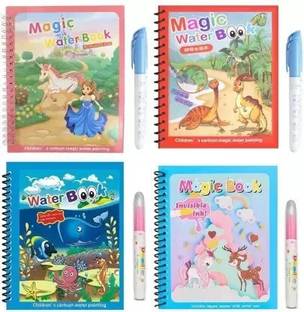 Ziggy Reusable Water Painting Book Water Magic Colouring Book With Water Filling Pen