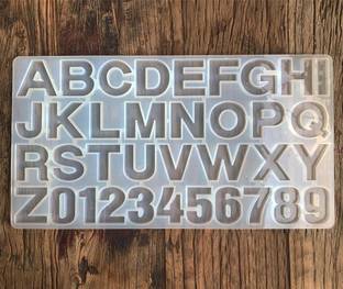 APR Enterprises ABCD Alphabet and Number Resin Art Silicon Mold