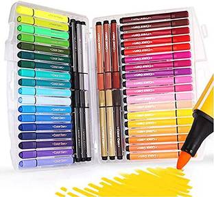 KAVANA Washable Watercolor Pens Set of 48 - Colouring Kit Art Markers Color Sketch