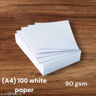 Posshe A4 Size white paper Sheet 90 grm for art & craft , photo copy , painting’s (100)