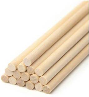 JCT AGRICO 14 INCH (DIA=25MM) 5 WOODEN DOWELS STICKS FOR MACRAME TAPESTRIES,CRAFT PROJECTS