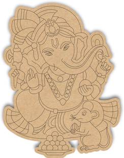 Nn Craft Home Decor Premarked MDF 3mm Base Ganesha Cutout Mandala Rangoli Art