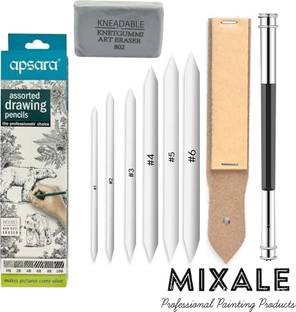 mixale Artist Apsara Sketch Pencil With Paper Blending Stumps & Drawing Kit