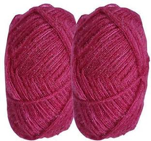 aaradhya 3 Ply Knitting Wool Yarn (100 gm Each) (Rani, Pack of 5)