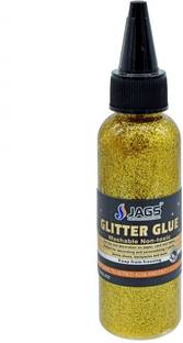 53 Arts Glitter Glue, Pack Contain 6 Bottles of gold glitter glue