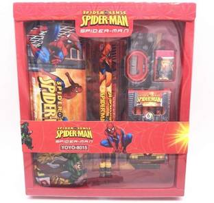 एसएमआई SuperHero | 1 box 1 pencil box 2 pencils 1 sharpener 1 eraser 1 scale 6 crayons