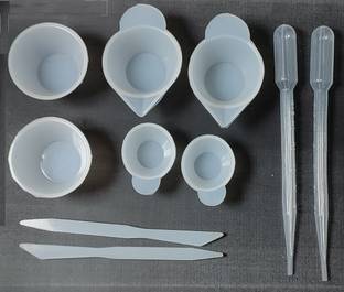 MOREL MIXING CUPS 10PCS WITH MEASURING CUPS SPOONS DROPPING PIPETTES FOR EPOXY RESIN