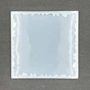 SS Art Land 8" Square Agate Silicone Mould DIY Tray Thali Photo Frame Resin Art & Craft-1Pc