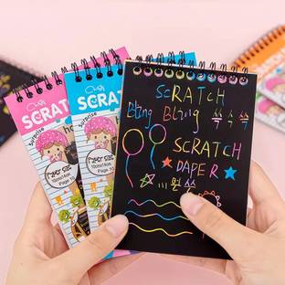 Art Bundle Kids Stationery magic Sketch Scratch (size:5.5*4 inch)-Set of 2