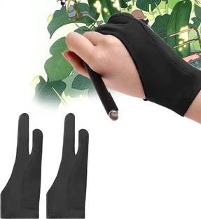 Climberty 2 Pack Drawing Gloves with Two Fingers Reusable Paint Glove