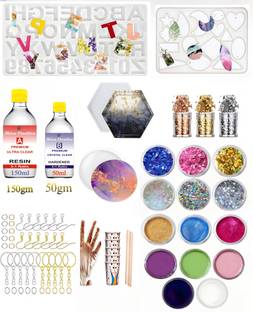 Shiva Creation alphabet and jwellary mould and resin art kit
