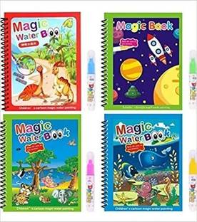 Laxmi Enterprises MAGIC WATER COLOURING BOOK PACK OF 4 Sketch Pad