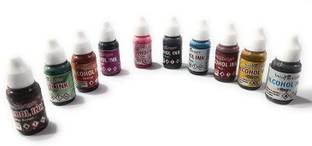Ditya Crafts Alcohol Ink Set For Epoxy Resin/ Resin colors Set of 10 colors