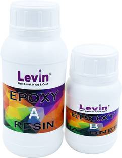 Levin Epoxy Resin and Hardener Crystal clear Resin Kit - Art Resin Epoxy 2 Part Epoxy Art Resin and Epoxy Hardener - Clear Casting Resin Jewelry(Epoxy Resin-200ml)(Epoxy Hardener-66ml)