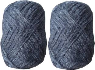 aaradhya 3 Ply Knitting Wool Yarn (100 gm Each) (Bluish Grey, Pack of 5)