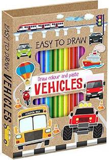 HELLO FRIEND Draw Colour And Paste Vehicles