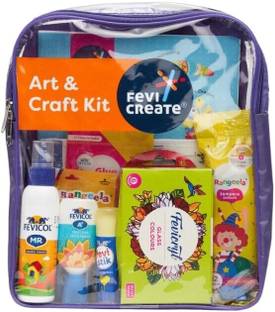 Fevicreate All in One DIY Crafting Kit for children of ages 5-14, Includes a Sling Bag
