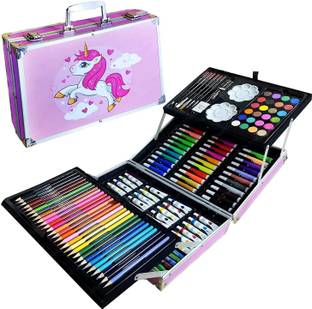 Devdhan 145 Pcs Professional Deluxe Art Set, Drawing Kit with Colored Pencils & Markers