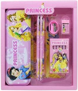 YEWISH Stationary Kit Set for School Kids, Pencil Scale Eraser Sharpener Crayons Set