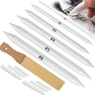 MILLENSIUM 12 PCS Blending Stumps and Tortillions Paper Art Blenders with Sandpaper Pencil