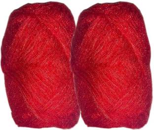aaradhya 3 Ply Knitting Wool Yarn (100 gm Each) (Red, Pack of 4)