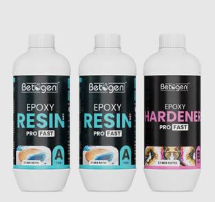 Betogen Epoxy Resin 2:1 Ratio Resin And Hardener 3000gm Set For Art And Craft