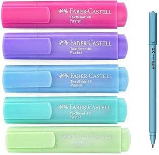 FABER-CASTELL Art Set Pastel Highlighter Set Of 5 With XO Pen
