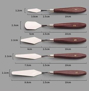 DiaCia 5Pcs Oil Knives Artist Crafts Stainless Steel