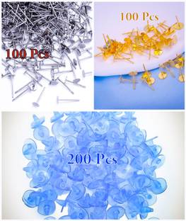 Shree ArtnCraft Jewellery making findings DIY kit Earrings Studs & backs stopper