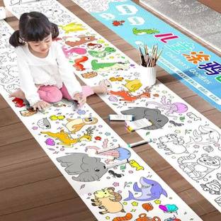 FlyTouch Kids Learning Graffiti Scroll Children Art Drawing Roll Paper Drawing Toy